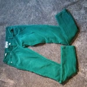 Hot Kiss teal corduroys Skinny Lily style